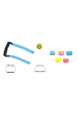 Lot de 25 cordons sport tortillon embout chaussette "mouflet" - couleurs vives - taille enfant - cordons et chaînes - supervision