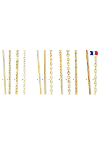 Lot de 6 chaines de lunettes dorees "feerie" - mailles assorties - cordons et chaînes - supervision