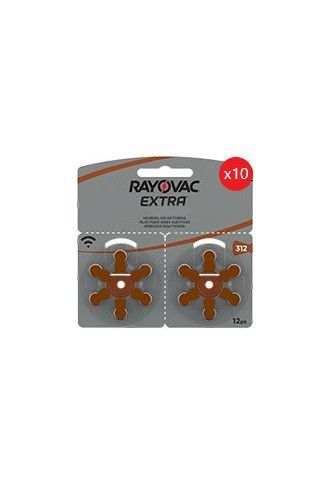 Rayovac Extra 312 (10 Plaquettes de 12 piles) - Piles auditives - Supervision