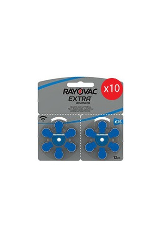 Rayovac Extra 675 (10 Plaquettes de 12 piles) - Piles auditives - Supervision