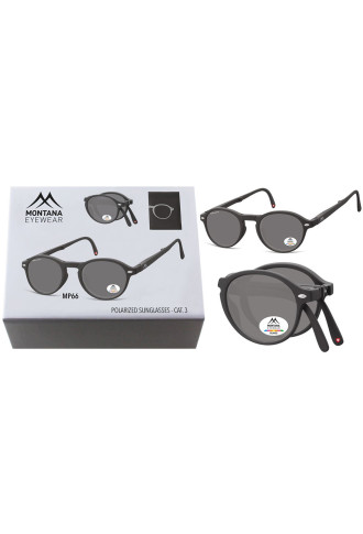 Monture pliable solaire MP66 Noir/Gris fumé - montures solaires - supervision