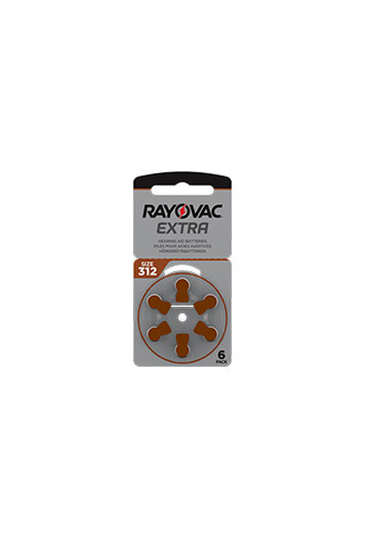 Rayovac Extra 312 - 1 Plaquette de 6 piles - Piles auditives - Supervision