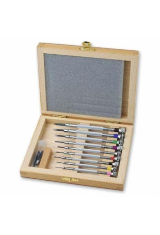Assortiment de tournevis en coffret bois TO-110 - tournevis, tourne écrou - supervision