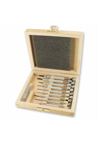 Assortiment de tournevis et clés en coffret bois TO-216 - tournevis, tourne écrou - supervision