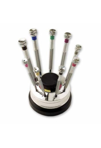 Assortiment de tournevis et clés sur socle tournant TO-215 - Tournevis, tourne écrou - Supervision