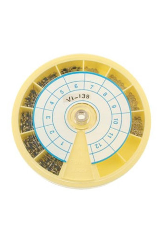 Assortiment de vis auto-centreuses avec enduction plastique de la tige - blanc VI-138 - vis - supervision