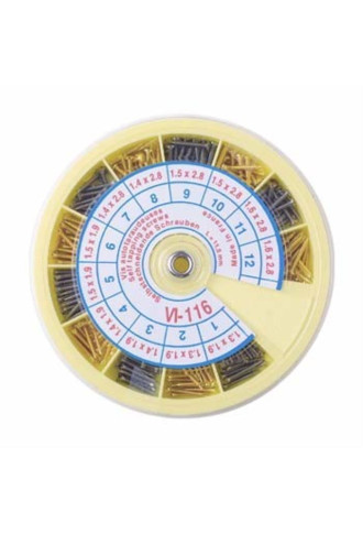 Assortiment de vis auto-taraudeuses en acier inoxydable - blanc et doré VI-116 - vis - supervision