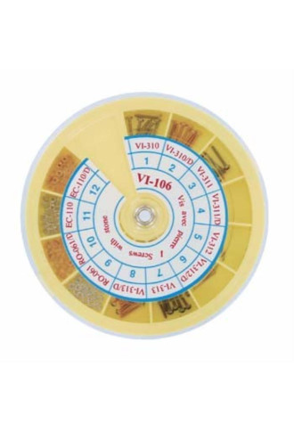 Assortiment de vis avec incrustation de pierres - blanc et doré VI-106 - vis - supervision