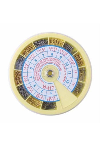Assortiment de vis cruciformes en acier inoxydable - blanc et doré VI-117 - vis - supervision