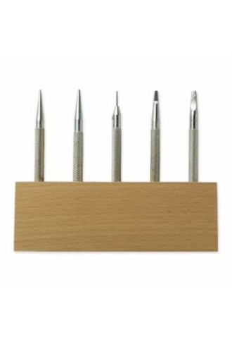 Assortiment d'outils de choc sur socle bois BO-091 - divers - supervision