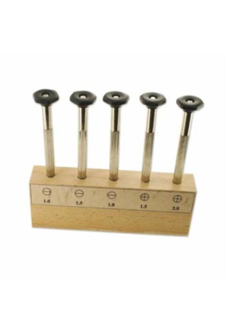 Assortiment tournevis à morille et manche simple sur support bois TO-177 - tournevis, tourne écrou - supervision