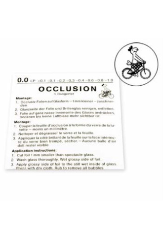 Feuille d'occlusion 0,0 opaque Globi vélo - 1 pièce FE-106/01 - Press on & ryser - Supervision
