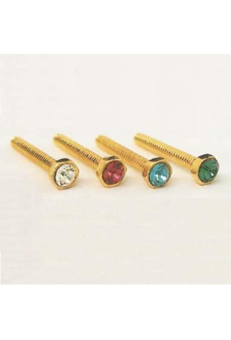Vis avec incrustation de pierre couleur cristal 1.16x2.3x10 - doré VI-310/D10 - vis - supervision