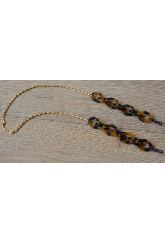 Chaine "Insolente" - Duo Acétate et Chaîne dorée - l'unité - Cordons et chaînes - Supervision