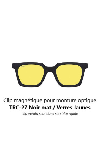 Clip magnétique solaire compatible montures TRC-27 (3 couleurs de verre) - Lunettes clip solaire - Supervision