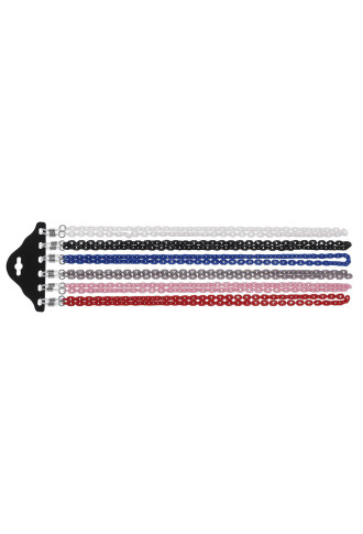 12 CORDONS PLASTIQUE PETIT MAILLON - ASSORTIMENT 418SS - cordons et chaînes - supervision