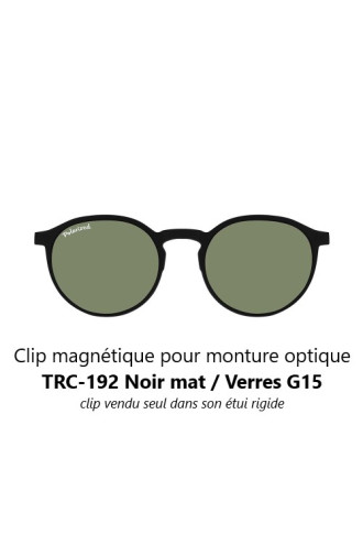 Clips magnétiques solaires compatibles monture TRC-192 Noir mat (2 couleurs de verre) - lunettes clip solaire - supervision