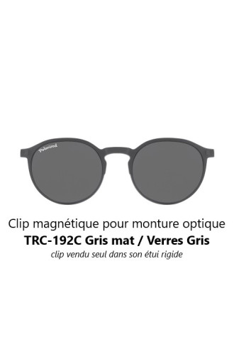 Clips magnétiques solaires compatibles monture TRC-192C Gris mat (2 couleurs de verre) - lunettes clip solaire - supervision