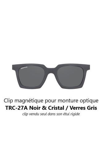 Clip magnétique solaire compatible montures TRC-27A (3 couleurs de verre) - Lunettes clip solaire - Supervision