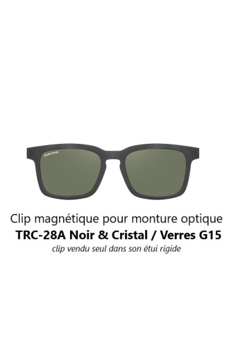 Clip magnétique solaire compatible monture TRC-28A (3 couleurs de verre) - lunettes clip solaire - supervision