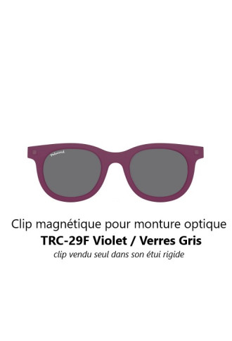 Clip magnétique solaire compatible monture TRC-29F (1 couleur de verre) - Lunettes clip solaire - Supervision