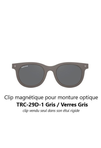 Clip magnétique solaire compatible monture TRC-29D (3 couleurs de verre) - Lunettes clip solaire - Supervision