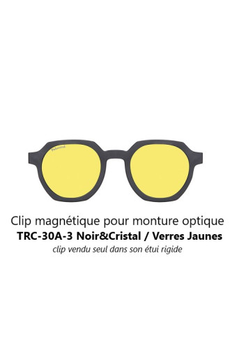 Clip magnétique solaire compatible montures TRC-30A (3 couleurs de verre) - lunettes clip solaire - supervision
