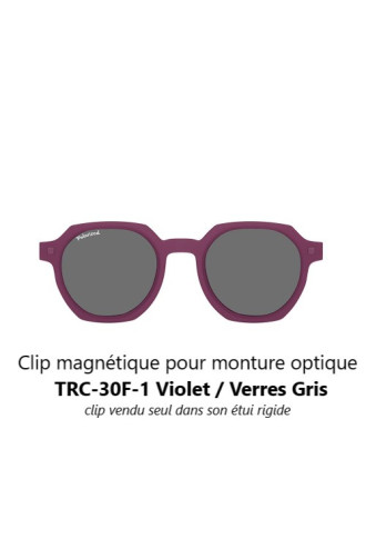 Clip magnétique solaire compatible montures TRC-30F (1 couleur de verre) - lunettes clip solaire - supervision