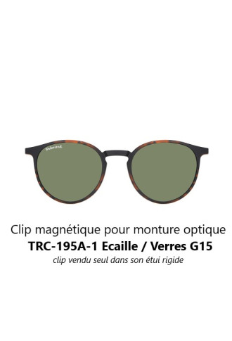 Clips magnétiques solaires compatibles monture TRC-195A Ecaille mat (2 couleurs de verre) - lunettes clip solaire - supervision