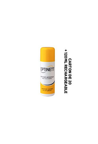 SPRAY NETTOYANT RECHARGEABLE 120 ml - CARTON DE 20 - entretien & nettoyage lunettes - supervision