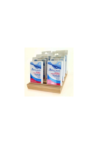 PACK DE 12 SPRAYS NETTOYANT "VISIOCLEAN" + PRESENTOIR BOIS OFFERT - entretien & nettoyage lunettes - supervision