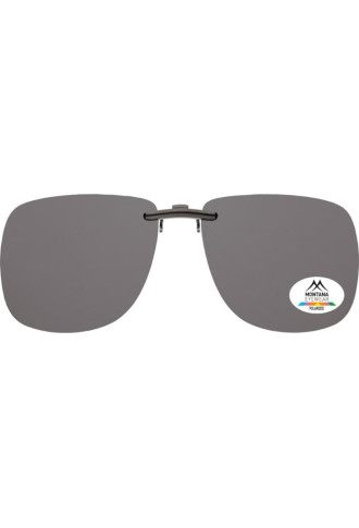 CLIP SOLAIRE Polarisé POUR MONTURE METAL C11 - Gris fumé - clip on - supervision