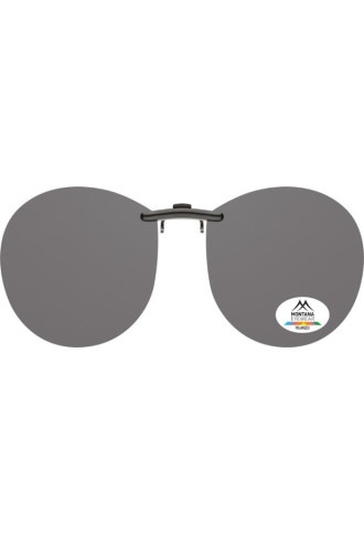 CLIP SOLAIRE POLARISé POUR MONTURE METAL C14 - Gris fumé - clip on - supervision