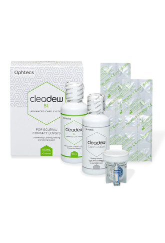 Pack Cleadew Scleral + Care solution 100 ml + 120 ml - Solution pour lentille rigide - Supervision